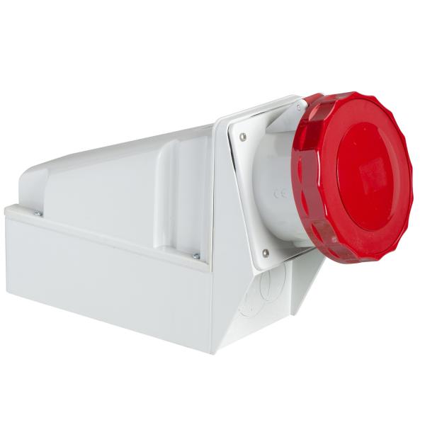 Photo PratiKa - socle de prise industrielle - 63 A - 3P+T - 380..415 V CA - IP 67 | Ref : 81182