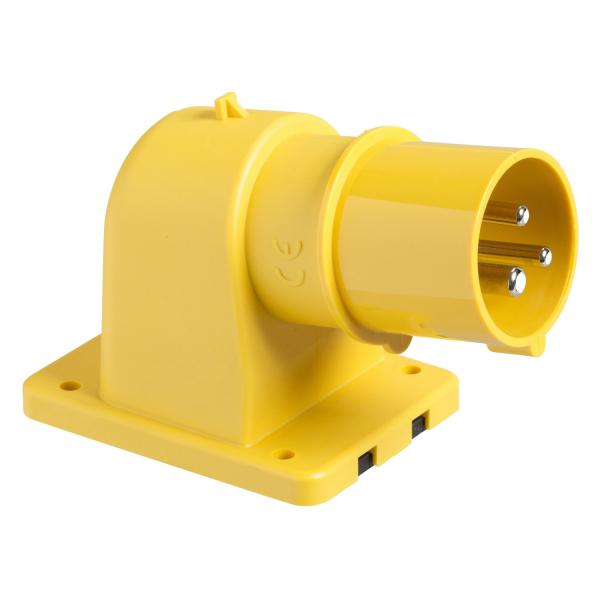 Photo PratiKa - socle de connecteur industriel - 16 A - 2P+T - 100-130V CA - IP44 | Ref : 81801