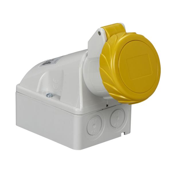 Photo PratiKa - socle de prise industrielle - 16 A - 2P+T - 100-130 V CA - IP67 | Ref : 83151