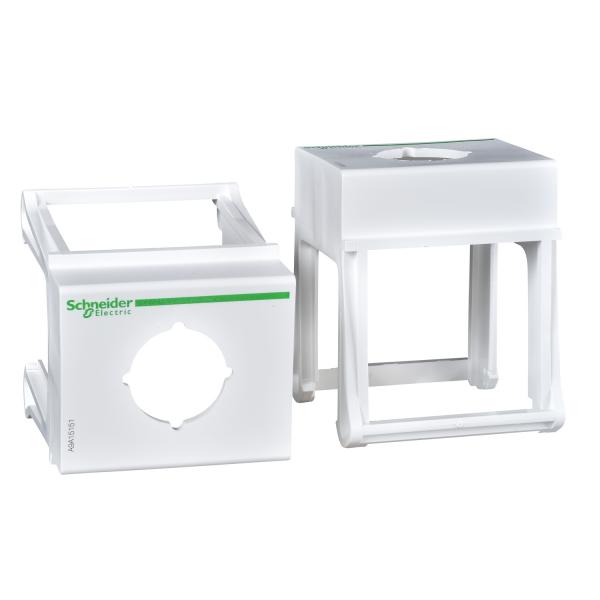 Photo Support bouton/voyant diamtre 22mm, clipsage sur rail modulaire | Ref : A9A15151