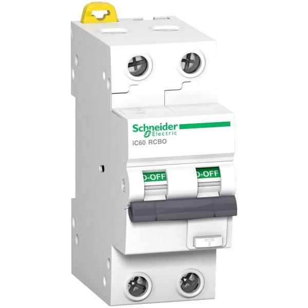 Photo Acti9 iC60 RCBO - disjoncteur differentiel - 2P - 10A - 30mA - C - 10kA - typeAC | Ref : A9D07210