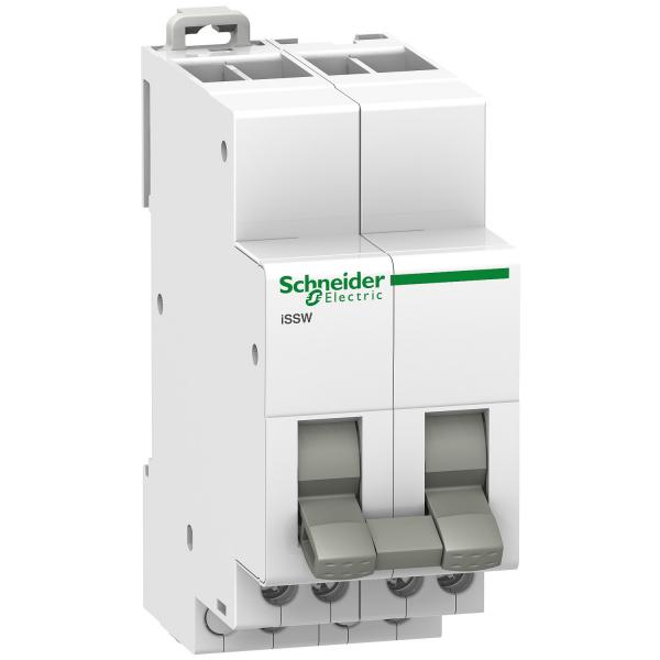 Photo Acti9, iSSW commutateur 3 positions 2 contacts inverseurs OF 20A 230V | Ref : A9E18074