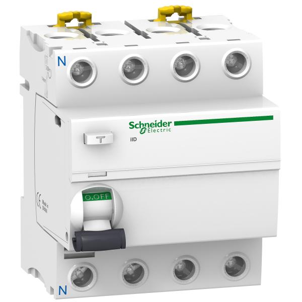 Photo Acti9, iID interrupteur diffrentiel 4P 40A 300mA type AC | Ref : A9R14440