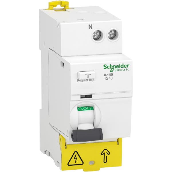 Photo Acti9 iIG40 - interrupteur diffrentiel tte de groupe - 1P+N 63A 30mA type AC | Ref : A9R67663