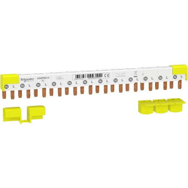 Photo Acti9 iDT40 - peigne - 1P+N - 12 modules de 18mm - 80A | Ref : A9XPN612