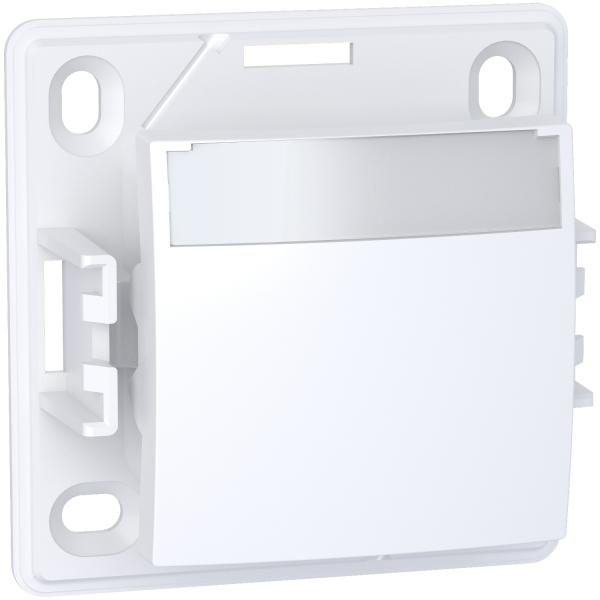 Photo Alra, Poussoir a fermeture porte-etiquette sans lampe, blanc polaire | Ref : ALB61062P
