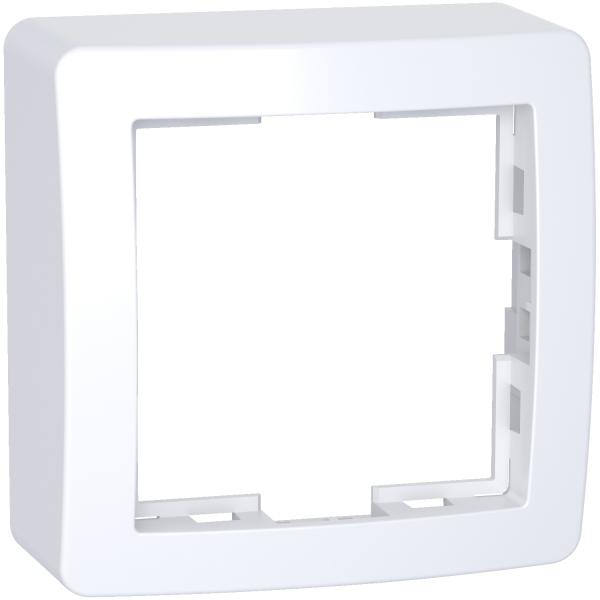 Photo Alra, Cadre saillie standard simple, 62x62mm, profondeur 31mm, blanc polaire | Ref : ALB61441P