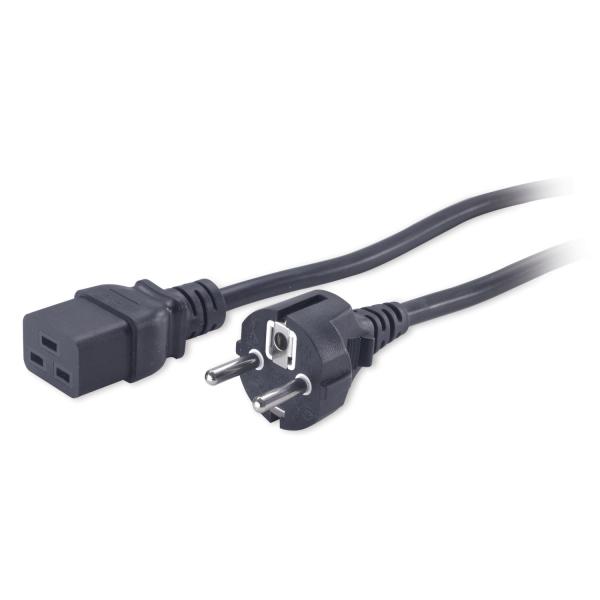 Photo APC, Power Cord, C19 to CEE/7 Schuko, 2.5m | Ref : AP9875