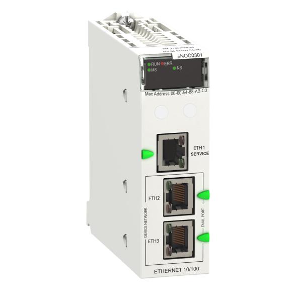 Photo Modicon M580 - module réseau EtherNet/IP et Modbus/TCP - 10/100Mbit/s | Ref : BMENOC0301