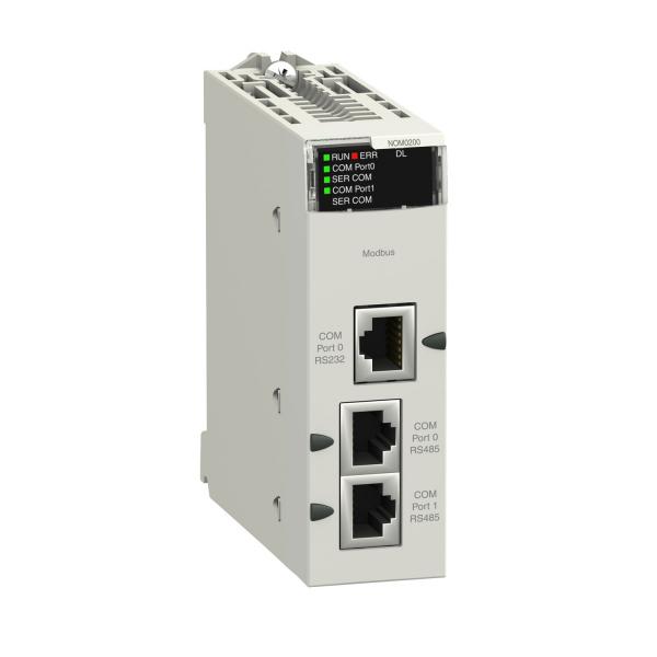 Photo Modicon X80 - module interface bus s�rie RS485/RS232 Modbus ASCII 2 voies | Ref : BMXNOM0200