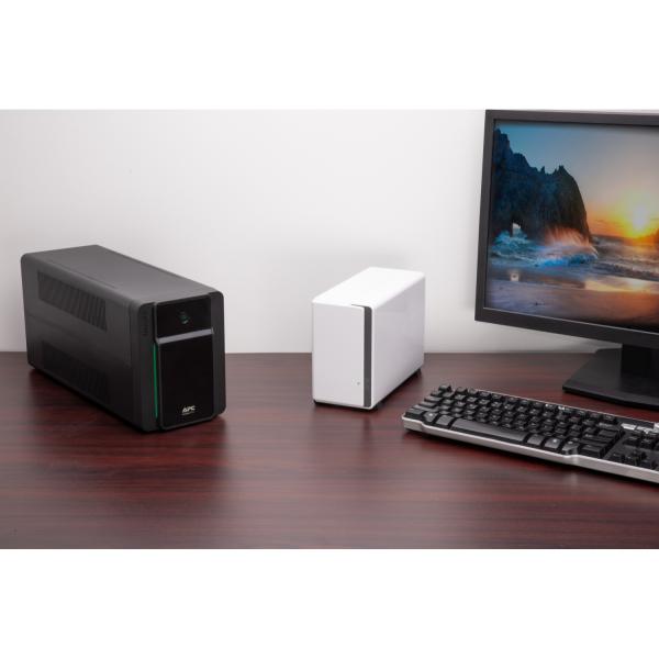 Photo Back UPS BX - Onduleur line-interactive - Alimentation lectrique sans interruption - Protection des quipements lectroniques  - Batterie plomb scelle de 9Ah - 230V - Puissance nominale 2200VA/1200W - 273 joules - Prises IEC | Ref : BVX2200LI