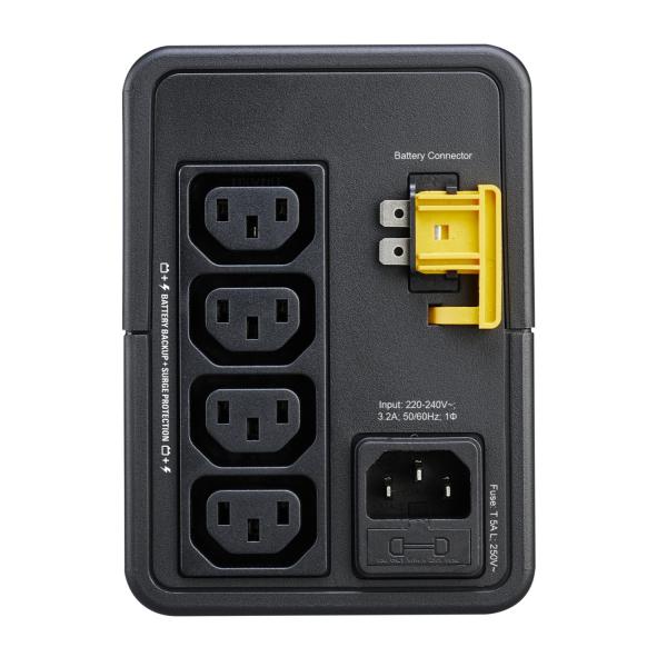 Photo Back UPS BX - Onduleur line-interactive - Alimentation lectrique sans interruption - Protection des quipements lectroniques  - Batterie plomb scelle de 7Ah - 230V - Puissance nominale 700VA/360W - 273 joules - Prises IEC | Ref : BVX700LI