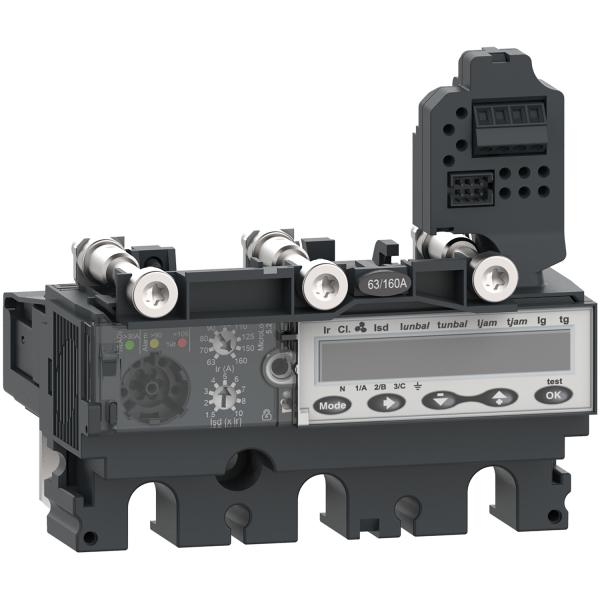 Photo Le dclencheur lectronique MicroLogic 5.2E est un appareil  composer avec un bloc de coupure de la gamme ComPacT NSX. D\'un calibre 250A. en 3P3D. ce dispositif assure une protection de surcharge long-retard. court-retard et instantane. | Ref : C2535E250