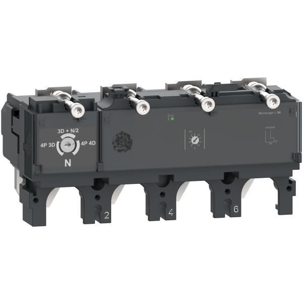 Photo Le dclencheur lectronique MicroLogic 2.3 est un appareil  composer avec un bloc de coupure de la gamme ComPacT NSX. Dot d\'un calibre 250A. en 4P4D. ce dispositif assure une protection de surcharge long-retard et instantane. | Ref : C6342D630