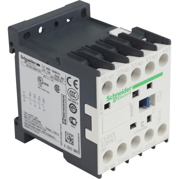 Photo TeSys CA4K - contacteur - 4F+0O - instantané - 10A - 24Vcc | Ref : CA4KN40BW3
