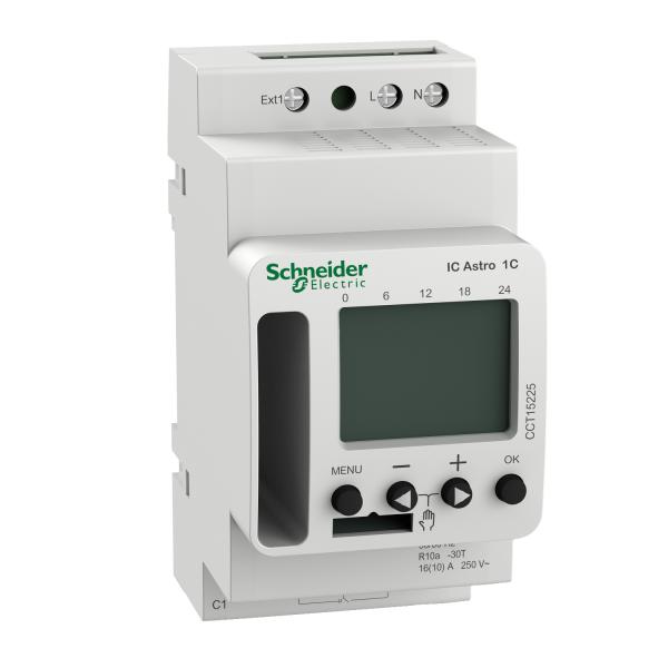 Photo Acti9 IC Astro - interrupteur crépusculaire programmable - 1 canal - smart | Ref : CCT15225