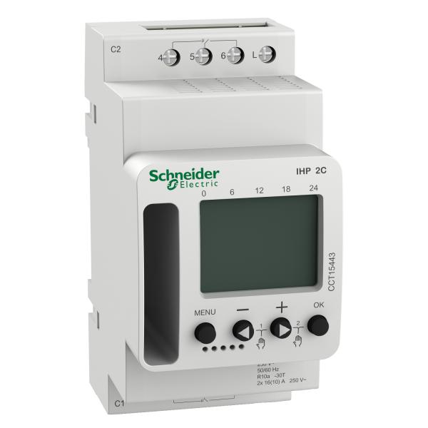 Photo Acti9 IHP - interrupteur horaire programmable - 2 canal | Ref : CCT15443