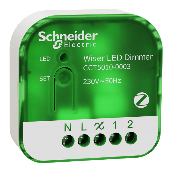 Photo Wiser - micromodule variateur de lumi�re avec ou sans neutre - zigbee 3.0 - se c�ble avec ou sans le neutre selon l\'installation | Ref : CCT5010-0003