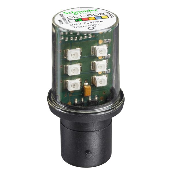 Photo Harmony - lampe de signalisation LED - vert - BA 15d - 24V | Ref : DL1BDB3