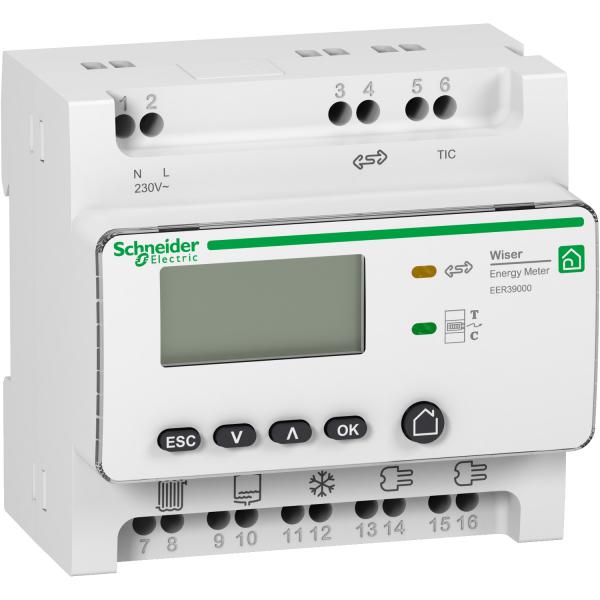 Photo Wiser Energy - compteur des usages �lectriques RT2012 - avec 5 TC ferm�s 80A | Ref : EER39000