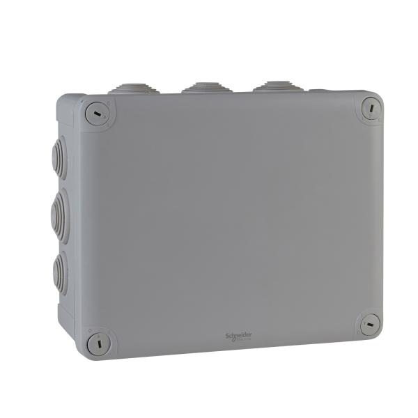 Photo Mureva Box, boite de drivation IP55 + embouts 225x175x100, gris | Ref : ENN05013