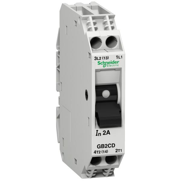 Photo TeSys GB2-CD - disjoncteur pour circuit de contrle - 2A - 1P+N - 1d | Ref : GB2CD07