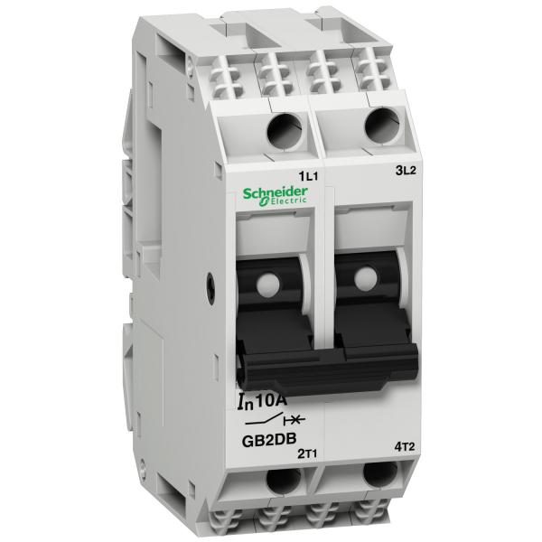 Photo TeSys GB2-DB - disjoncteur pour circuit de contrôle - 2A - 2P - 2d | Ref : GB2DB07