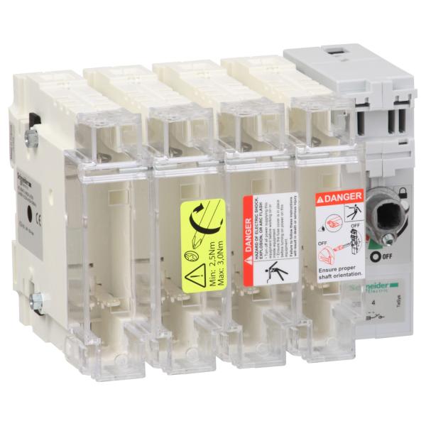 Photo TeSys GS - interrupteur sectionneur fusible - 4P - 125A - 22x58 mm | Ref : GS2K4