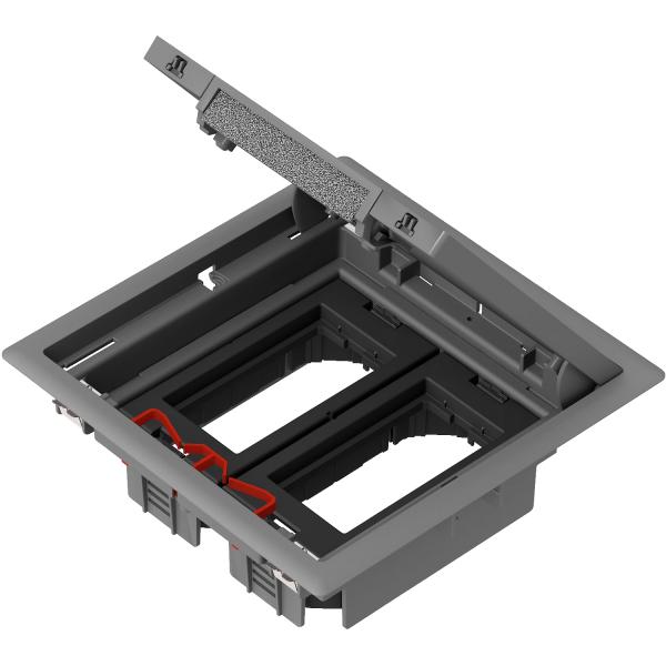 Photo OptiLine 45 - bo�te de sol 4 postes 45x45 mm - pour plancher tech. & dalle b�ton | Ref : ISM50624