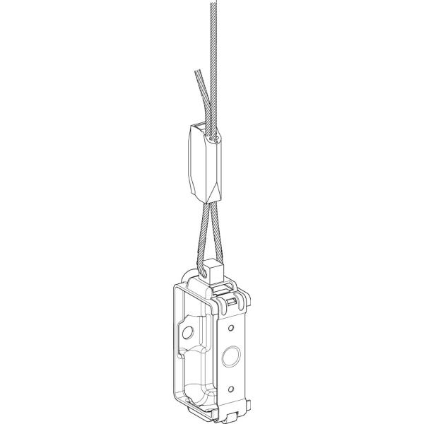 Photo Canalis KBA - trier universel - avec cable acier 3 m - blanc | Ref : KBA40ZFSUW