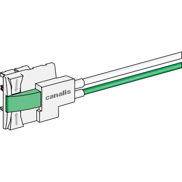 Photo Canalis KB - connecteur drivation 16A - L1+N+PE+bus - cable 1m | Ref : KBC16DCS101T