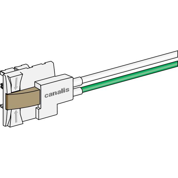 Photo Canalis KB - connecteur drivation 16A - L3+N+PE+bus - cable 1m | Ref : KBC16DCS301T