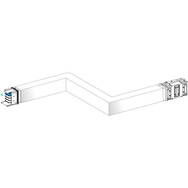 Photo Canalis KSA - Zed horiz. 1000A - Dr./Gau. - 3 cts ajustables 300-8000mm | Ref : KSA1000DZCH43A