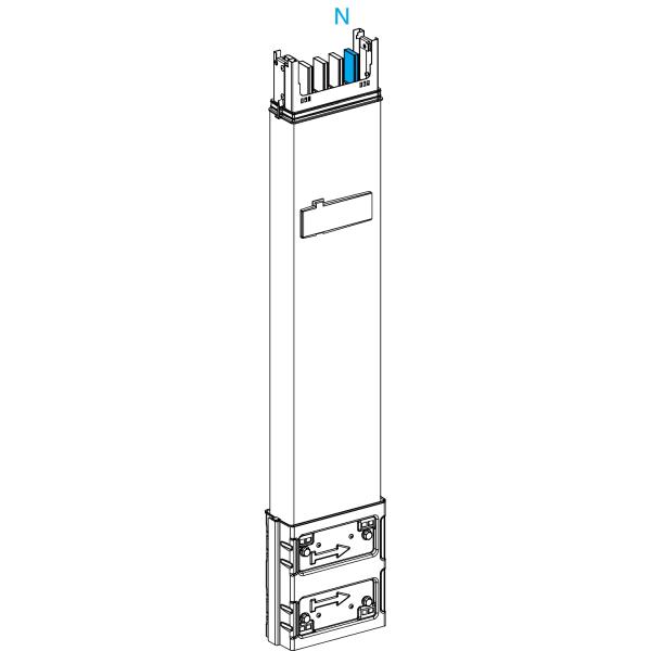 Photo Canalis KSA - élément droit pied de colonne 250A - 0,8 m - 1 fenêtre | Ref : KSA250ED4081