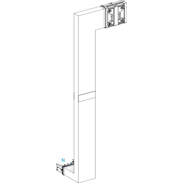 Photo Canalis KSA - coude mult. coupe feu 400A-vers bas & droite-A&C=250mm-B=700-1200 | Ref : KSA400DMBK41F