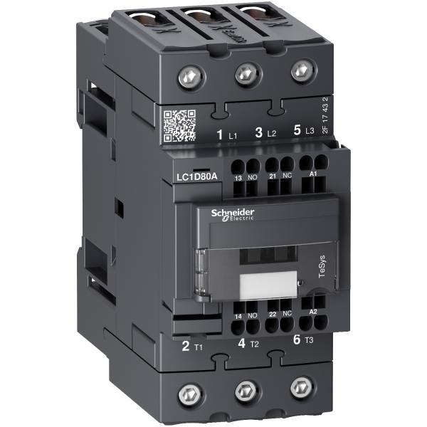 Photo TeSys D - contacteur - 3P(3 NO) - AC3 - <= 440V 80A - 24Vca ressort | Ref : LC1D80A3B7
