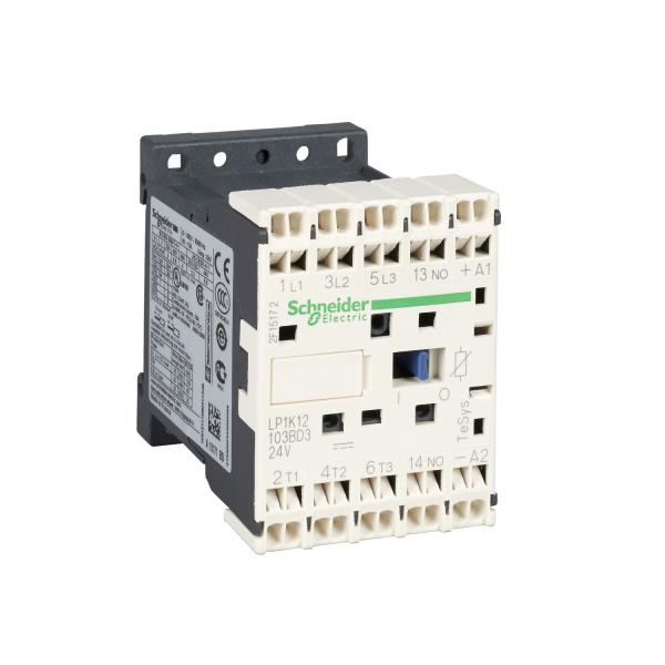 Photo TeSys LP1K - contacteur - 3P - AC-3 440V - 9A - bobine 24Vcc | Ref : LP1K09013BD  