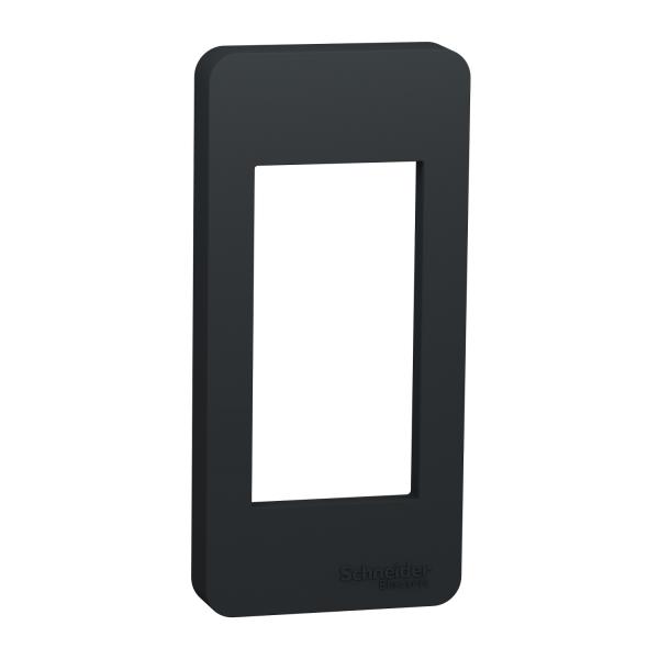 Photo Unica - plaque de finition troite - Anthracite - 1 module | Ref : NU200154