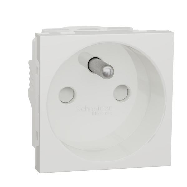 Photo Unica - prise 2P+T - FR - 90 - vis - Blanc - mca seul | Ref : NU303918