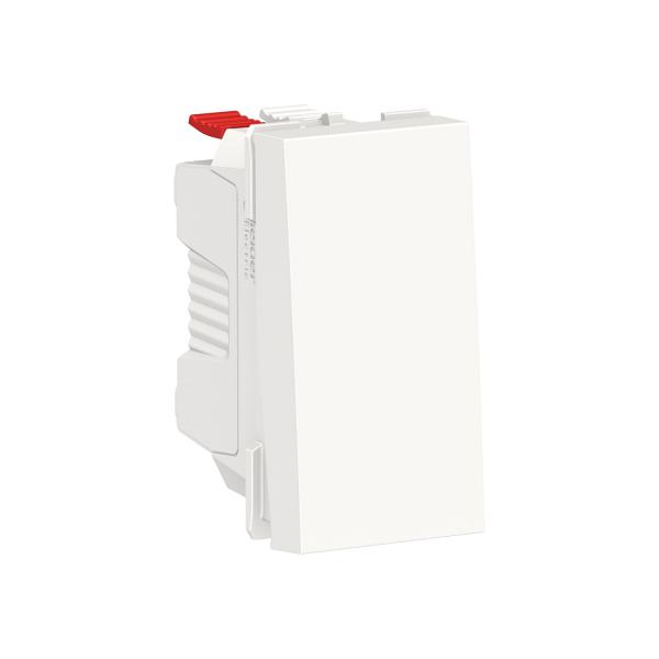 Photo Unica - bouton-poussoir NO - 10A - connex rapide - 1 mod - Blanc - mca seul | Ref : NU310618F