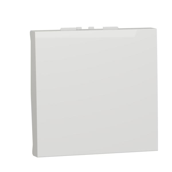 Photo Unica - bouton-poussoir NO/NF - 10A - connex rapide - 2 mod - Blanc - mca seul | Ref : NU323618