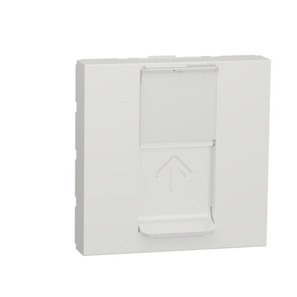 Photo Unica - prise RJ45 simple - cat 6 STP - 2 mod - Blanc - mca seul | Ref : NU341718