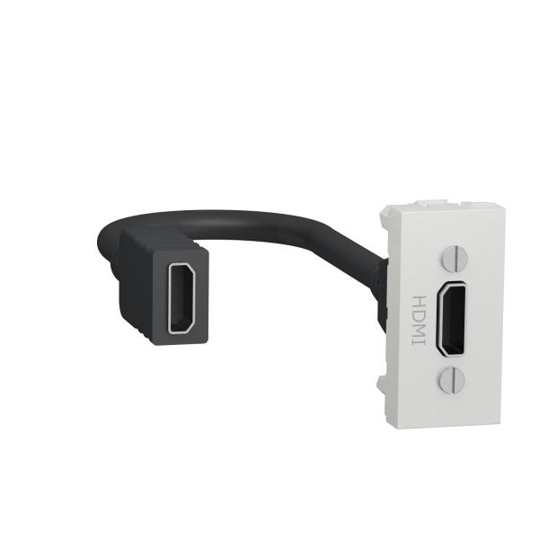Photo Unica - prise HDMI prconnectorise - 1 mod - Blanc - mca seul | Ref : NU343018