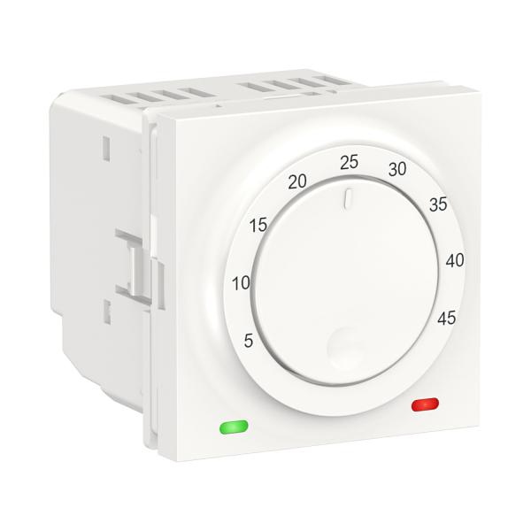 Photo Unica - thermostat pour plancher chauffant - 10A - Blanc - mca seul | Ref : NU350318