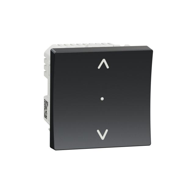 Photo Wiser Unica - interrupteur volet-roulant - 4A - zigbee - anthracite - m�ca seul | Ref : NU350854W