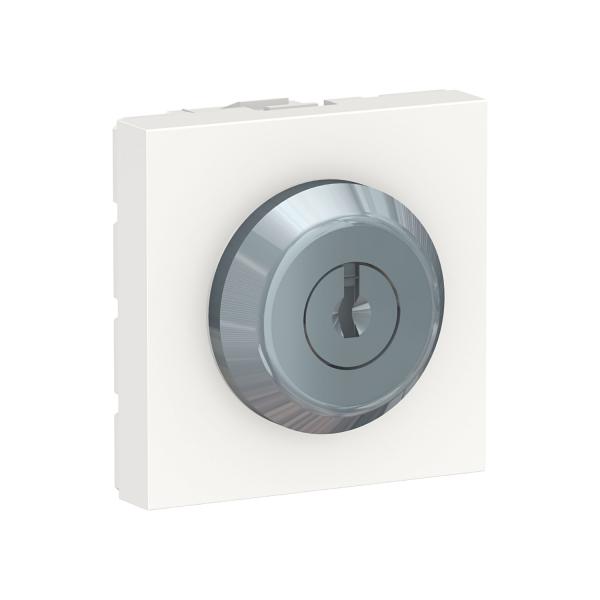 Photo Unica - interrupteur  cl 3 positions - 16A - 2 modules - Blanc - mca seul | Ref : NU370118