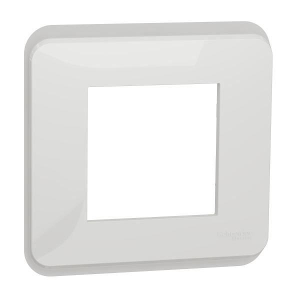 Photo Unica Pro - plaque de finition - Blanc - 1 poste | Ref : NU400218