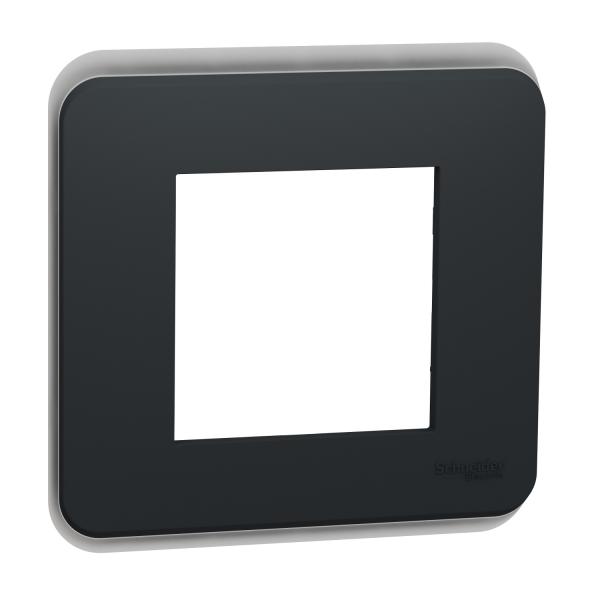 Photo Unica Pro - plaque de finition - Anthracite - 1 poste | Ref : NU400254