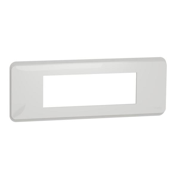 Photo Unica Pro - plaque de finition - Blanc - 6 modules | Ref : NU411618