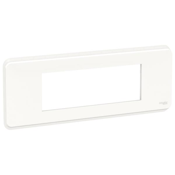 Photo Unica Pro - plaque de finition - Blanc antimicrobien - 6 modules | Ref : NU411620